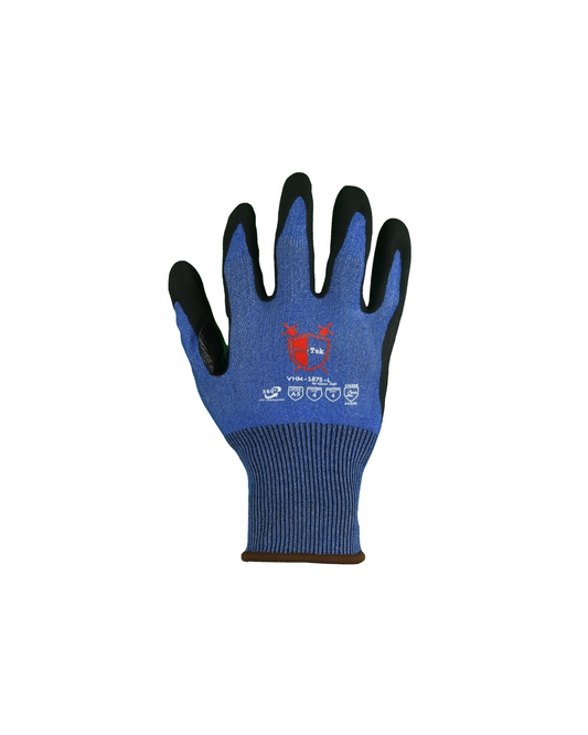 18 Gauge Knit Glove, A5, w/ Nitrile Palm, Glove Safe VHM-1875