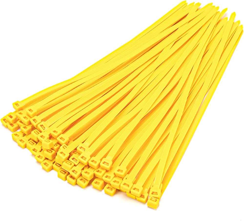 General Purpose Cable Tie, 50lb. 7.6", Yellow