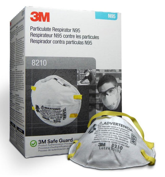 3M N95 Particulate Respirator, Dust Mask, 8210