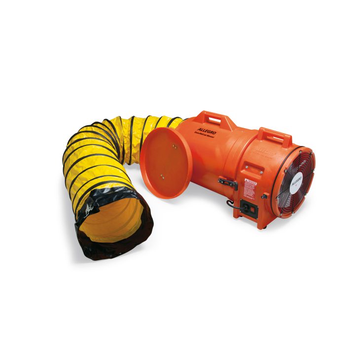 12″ Axial AC Plastic Blower w/ Canister & Ducting