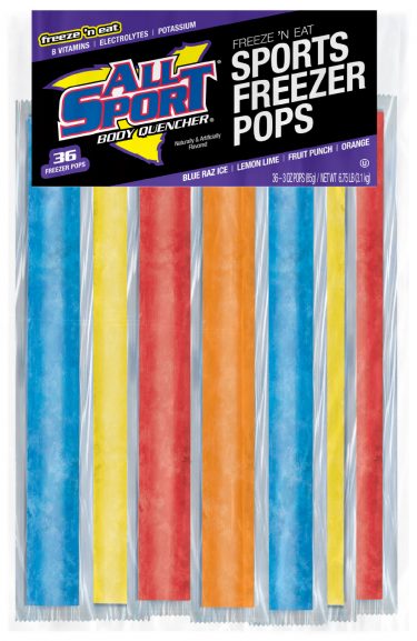 Allsport Freezer Pop, Variety, Regular (Sugar)/Case, 10121804
