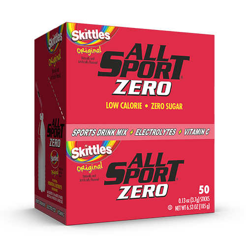 Allsport Zero Drink Mix, Skittles, 50/BX, 10122541