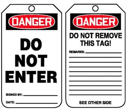 Accuform Danger Safety Tag, Do Not Enter, MDT187CTP