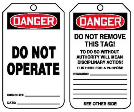Accuform Danger Safety Tag, Do Not Operate, MDT112CTP