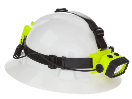 Headlamp, Multi-Position, Intrinsically Safe, Lime Green. Nightstick, XPP-5458G