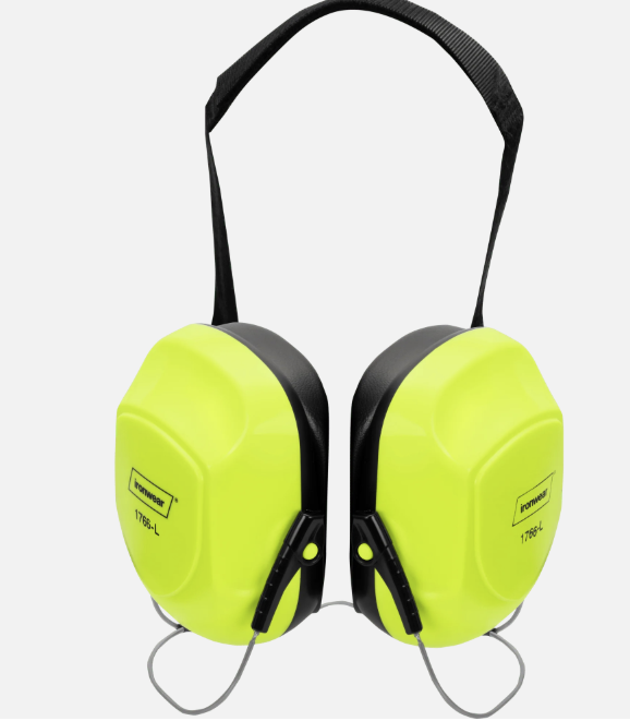 26dB NRR Lightweight Behind-the-Neck Earmuffs w/ Head Strap