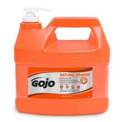 GOJO Natural Orange Pumice Hand Cleaner with Pump, 1 Gallon, 0955-04