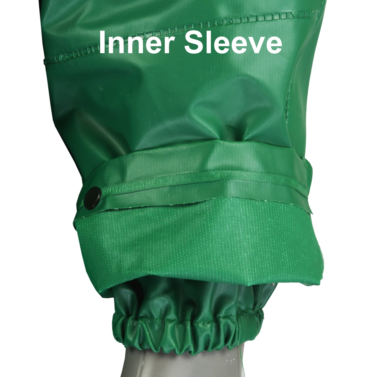 Green Chemical Suit, Glove Safe GA8-FR42