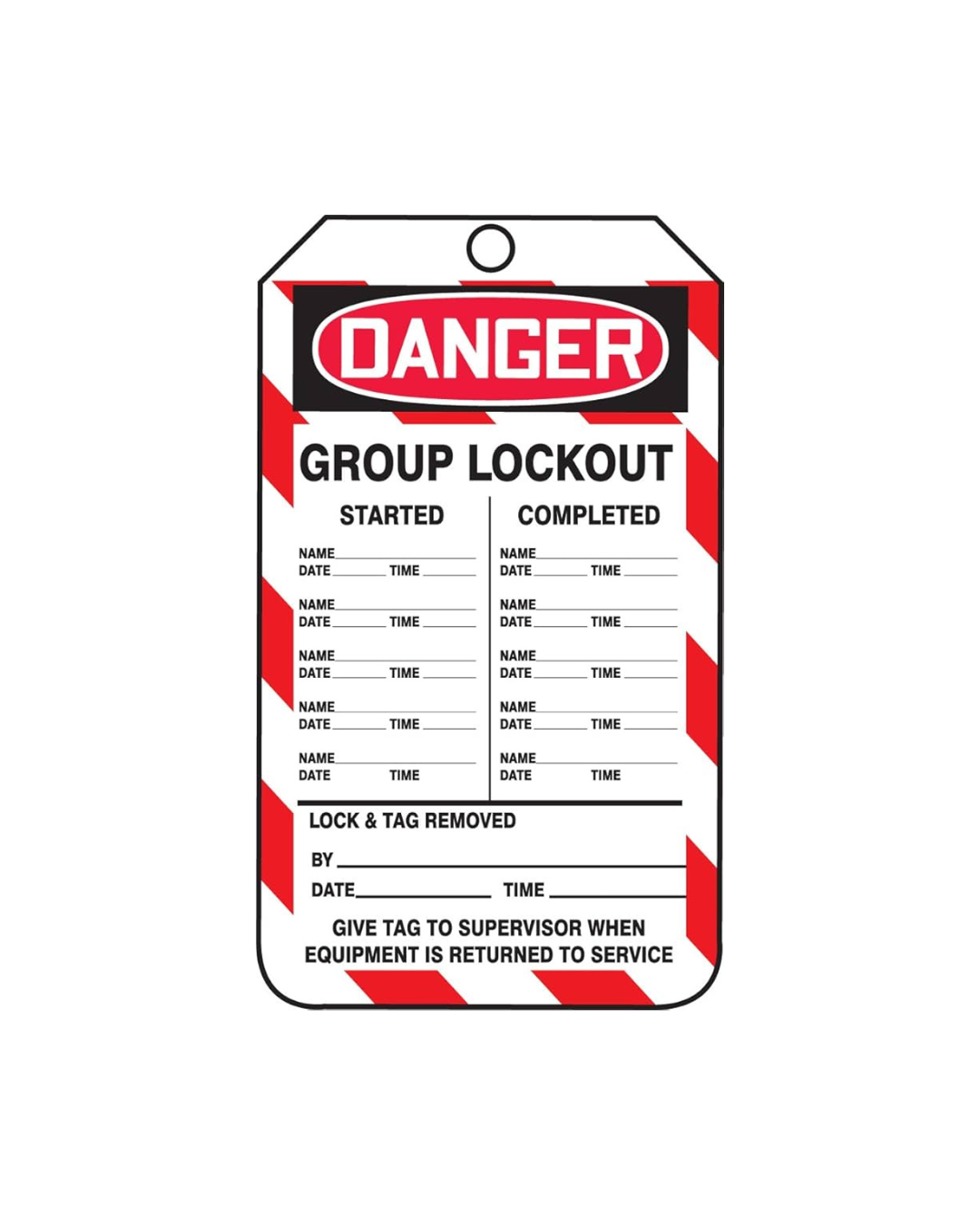 Accuform Danger Safety Tag, Do Not Operate, Group LOTO, MDT241CTP