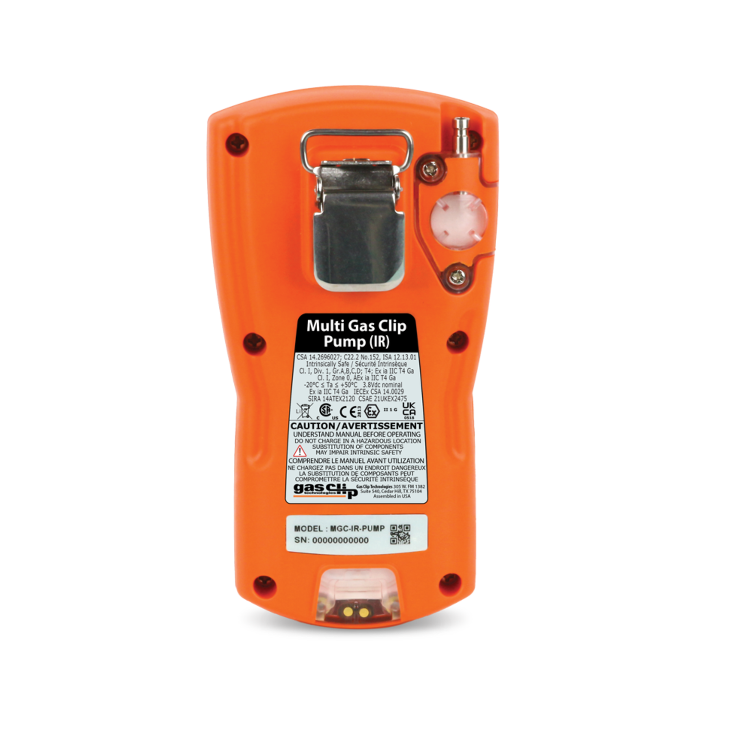 Multi Gas Monitor, Pumped Unit, Gas Clip Technologies, MGC-IR-PUMP