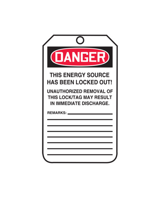 Accuform Danger Safety Tag, LOTO, MLT418CTP