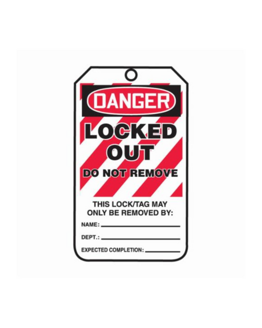 Accuform Danger Safety Tag, LOTO, MLT418CTP