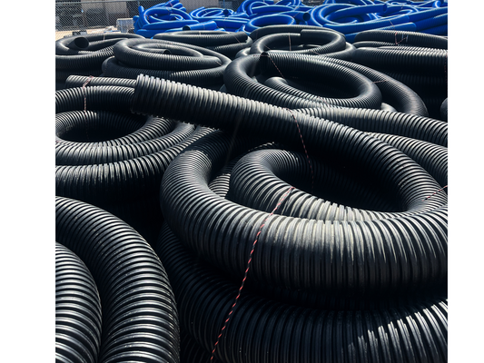 HDPE Corrugated Pipe, Black, 6"X100'