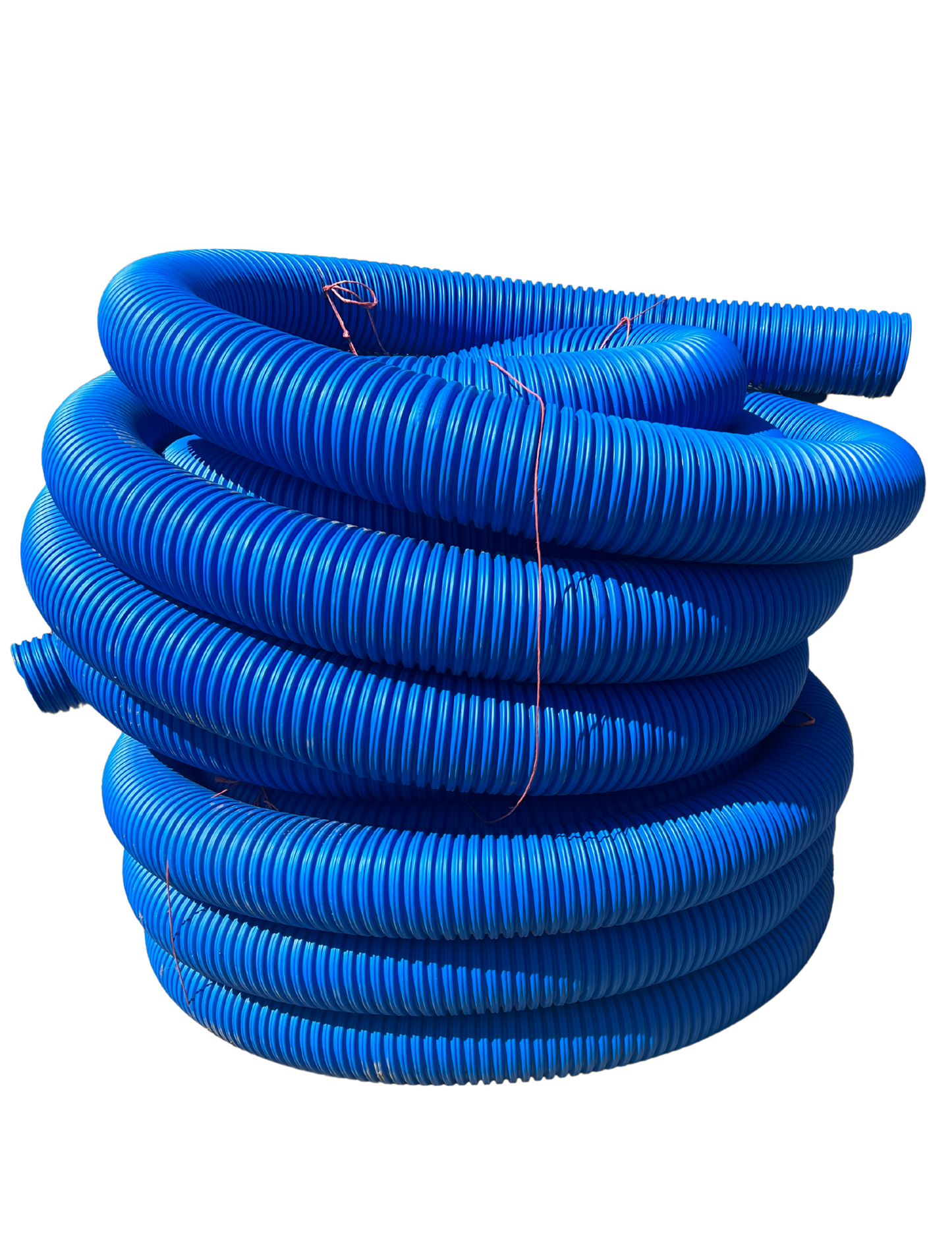 HDPE Corrugated Pipe, Clean Coast Blue, Heavy Duty 6"X100'