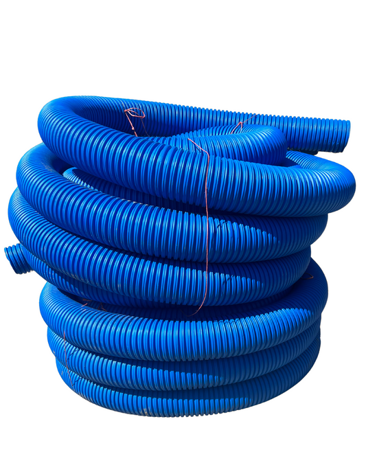 HDPE Corrugated Pipe, Clean Coast Blue, Heavy Duty 6"X100'