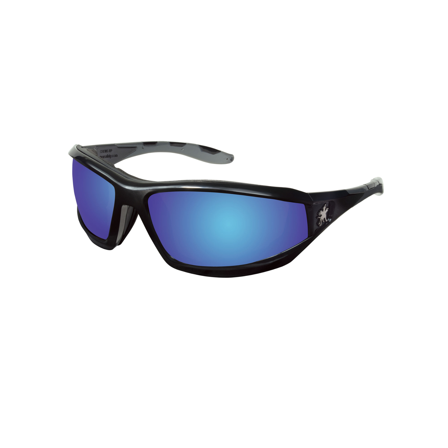 Black Blue Diamond Lens Safety Glasses, Foam Lined