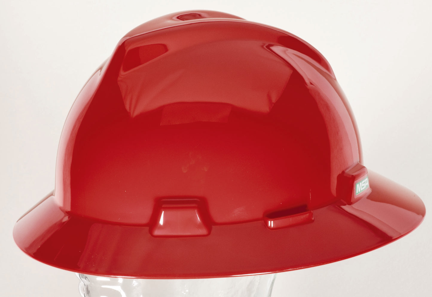 MSA Full Brim Hard Hat, V-Gard, w/Fas-Trac III Suspension
