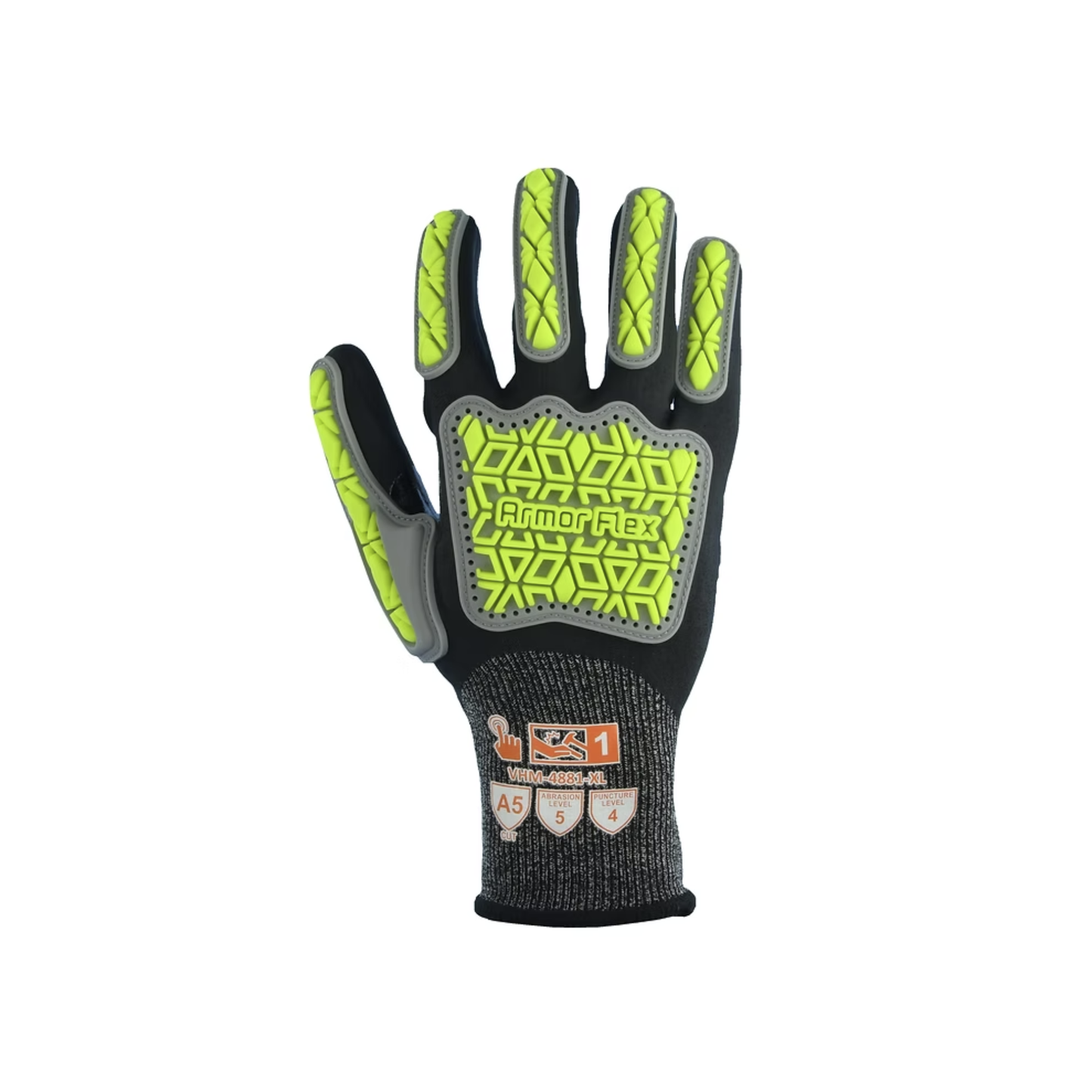 18 Gauge Lightweight & Low Profile Impact Gloves with 360 Nitrile Coating, A5, Glove Safe