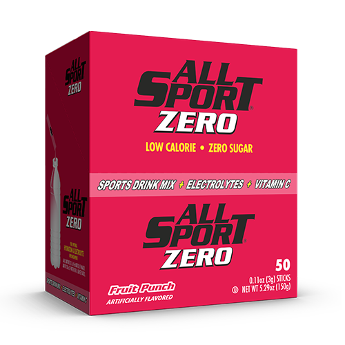 AllSport Zero Drink Mix, Fruit Punch , 50/BX, 10122524
