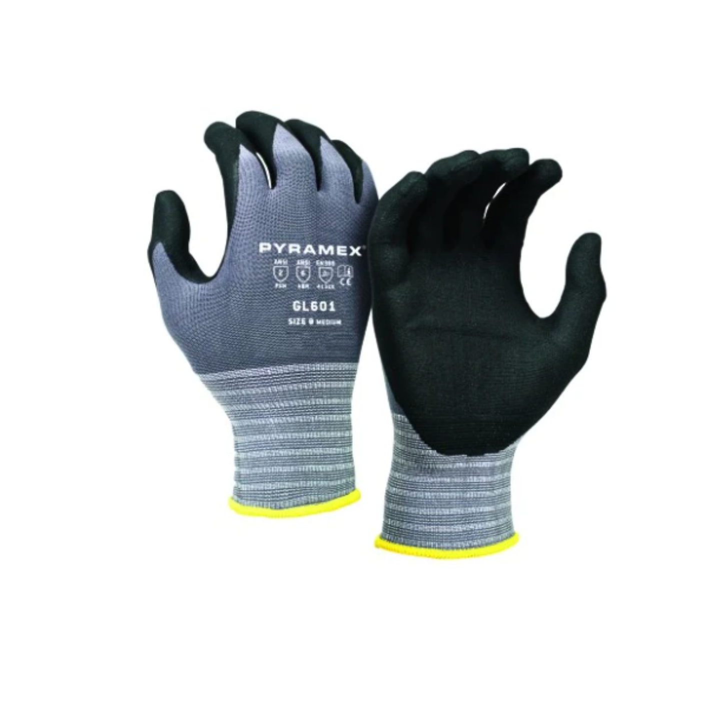 15 Gauge Nitrile Glove with Micro-Foam Palm and Nylon Spandex Liner, A1, Pyramex