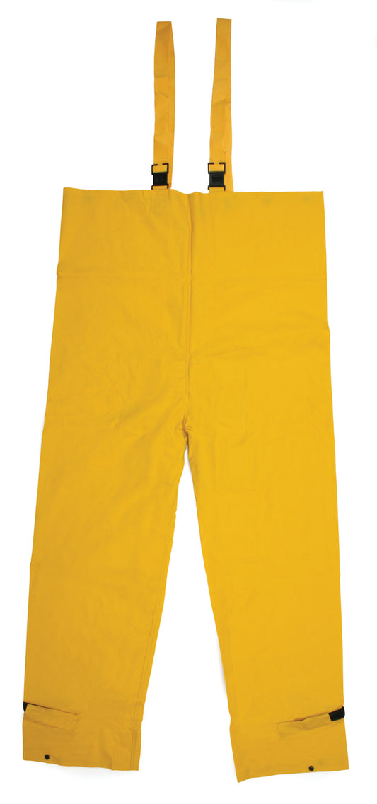 FR Hydroblasting Suit, Yellow PVC, .35mm, 2 Piece Bib Pants & Jacket with Attached Hood