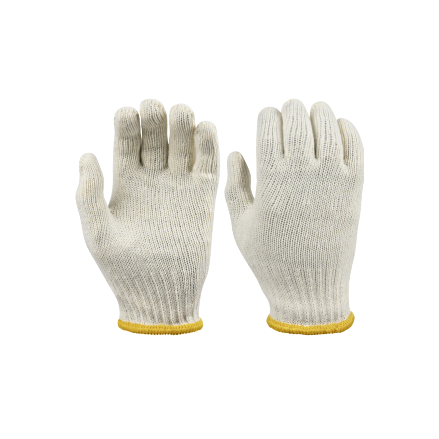 Natural Cotton/Polyester Blend String Winter Knit Gloves