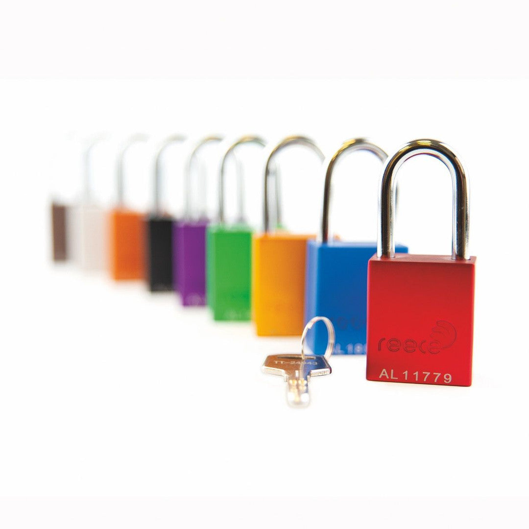 Aluminum Safety Padlock with 1 1/2" Clearance Shackle, Keyed Alike, AL38