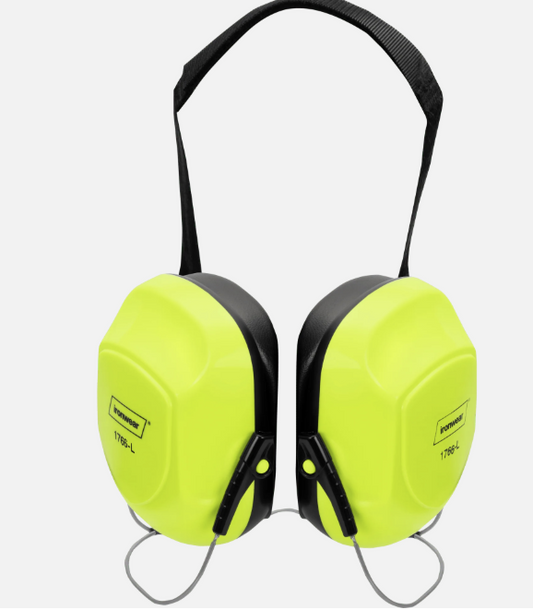 26dB NRR Lightweight Behind-the-Neck Earmuffs w/ Head Strap