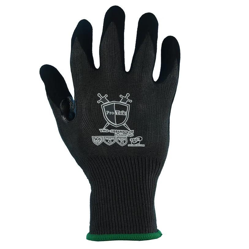 18 Guage Cut Resistant Glove, A6, ABR 4, PUN 2, Thumb Webbing