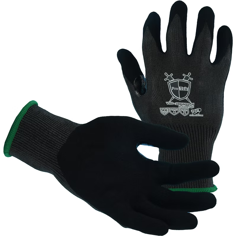 18 Guage Cut Resistant Glove, A6, ABR 4, PUN 2, Thumb Webbing