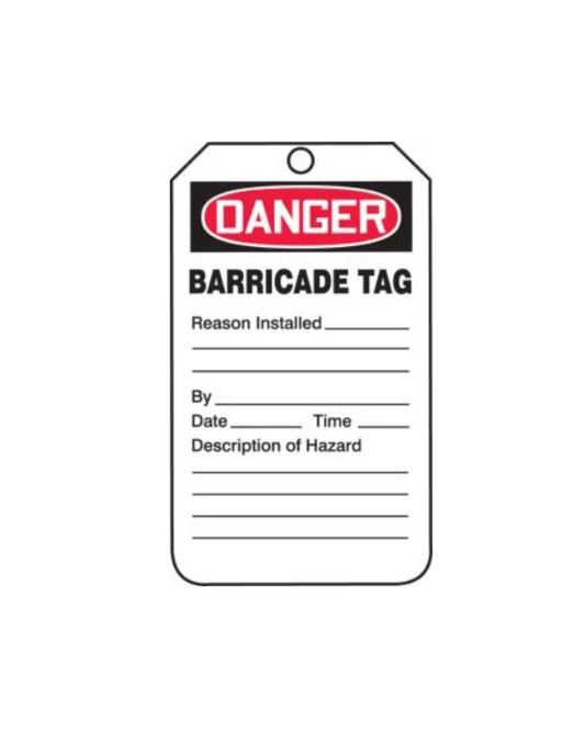 Accuform Danger Safety Tag, Danger Barricade, TAB104CTP