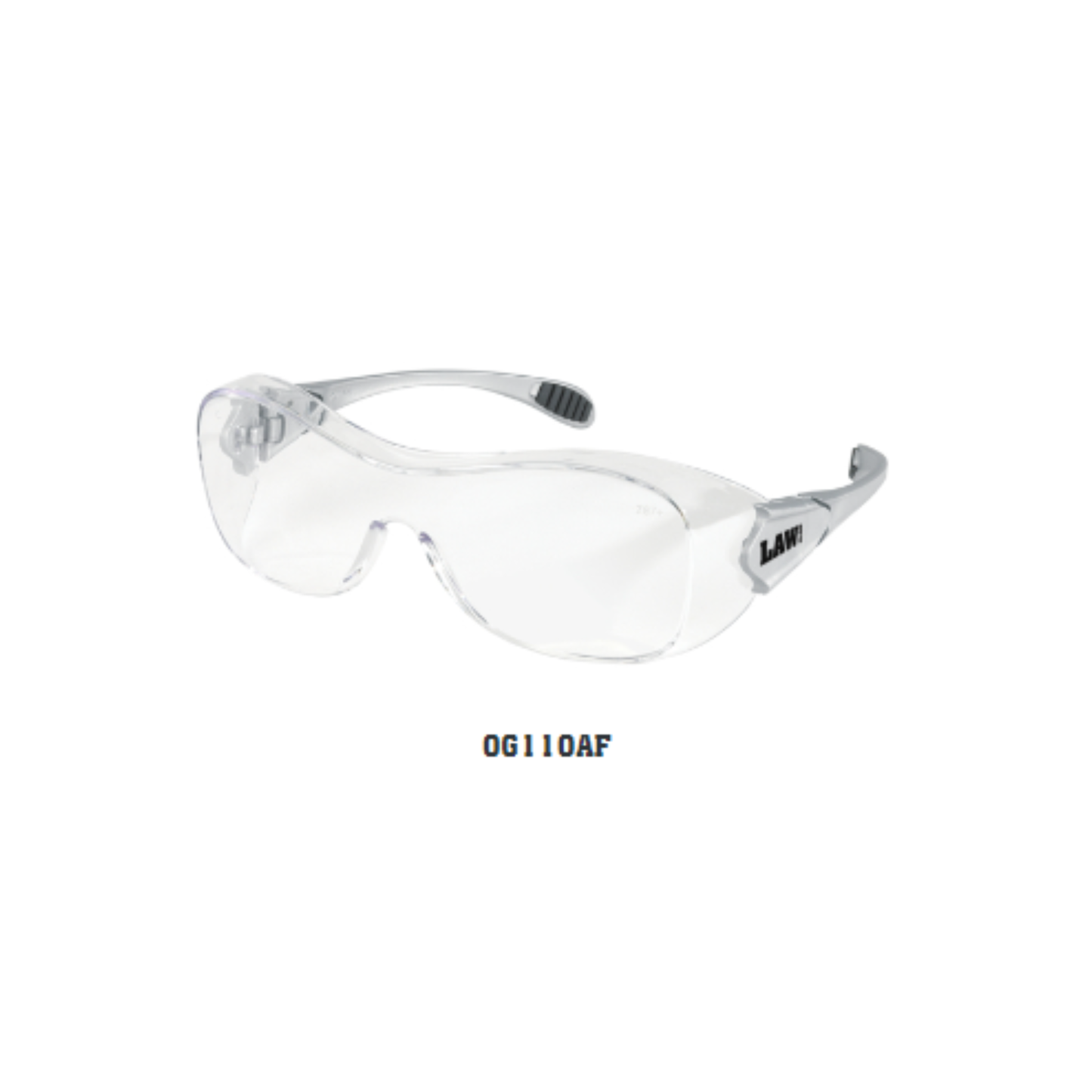 Over-the-Glass Safety Glasses - TPR Temple Inserts - Oversized Frame and Lens Fit Over Most Prescription Glasses