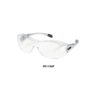 Over-the-Glass Safety Glasses - TPR Temple Inserts - Oversized Frame and Lens Fit Over Most Prescription Glasses