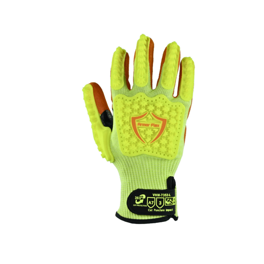 Impact Glove with Padded Nitrile Palm, TPR Impact 2, Cut Level 7