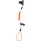 Hard Hat Lanyard, Coiled, with Clip, Orange