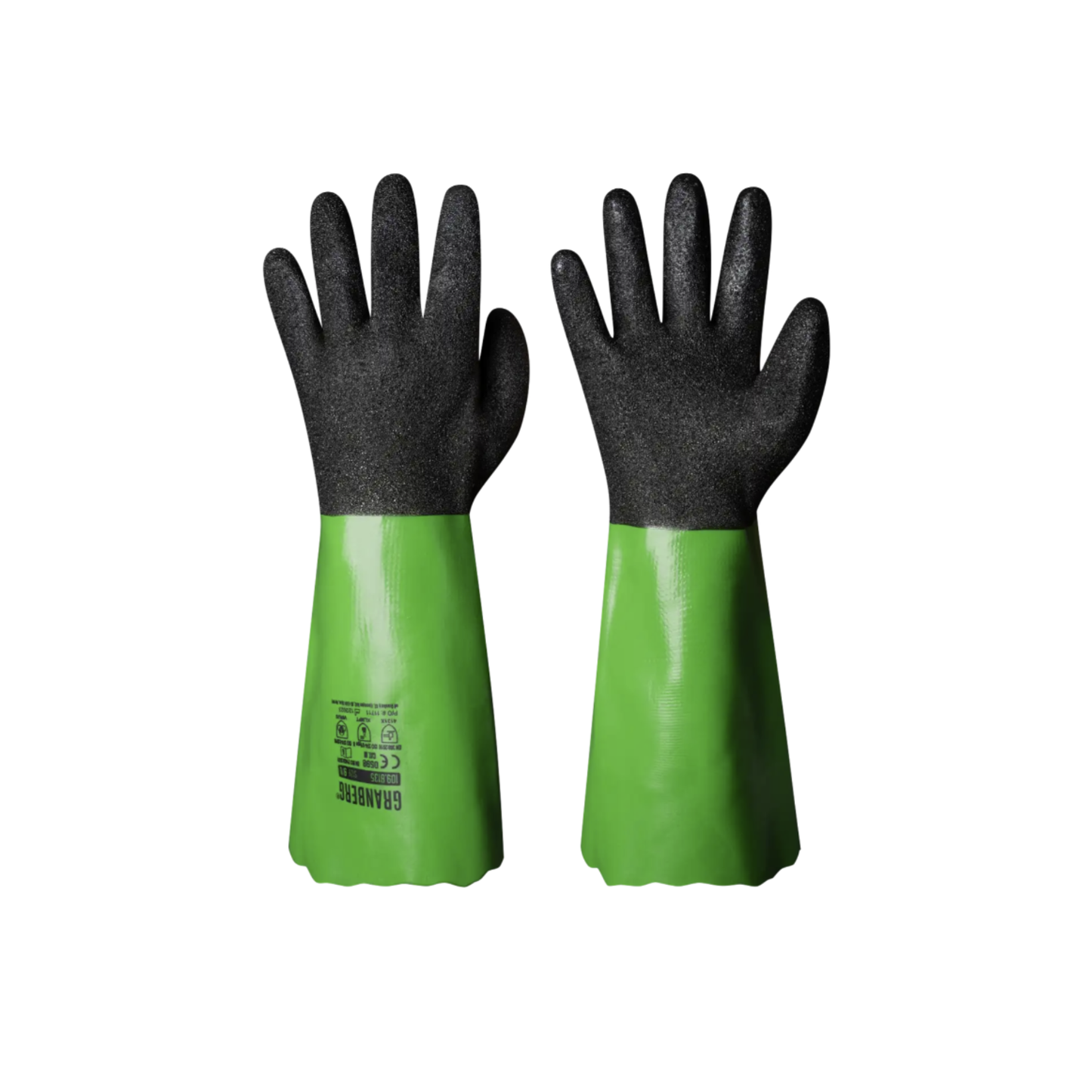 Vinyl/PVC Chemical Resistant Gloves with Grip, Granberg 8135